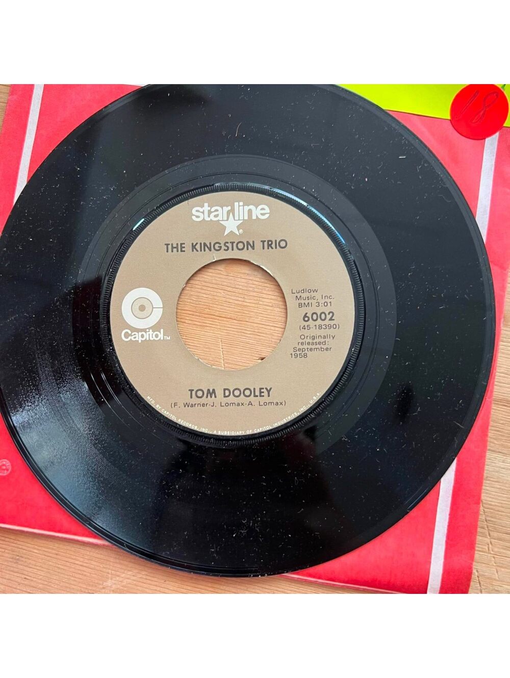 The Kingston Trio - Tom Dooley/M.T.A. 45rpm VG+ R08